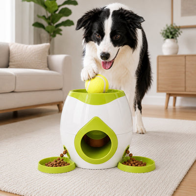 Ball-Activated Dog Puzzle Feeder
