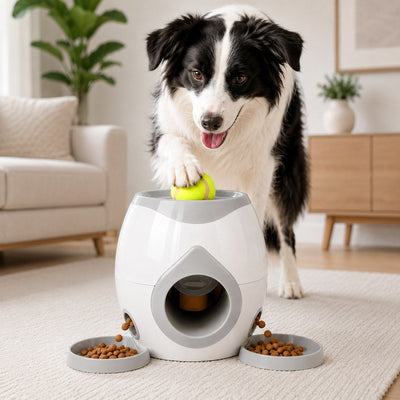 Ball-Activated Dog Puzzle Feeder
