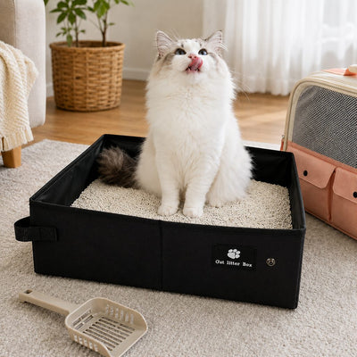 Komavic Foldable Cat Litter Box for Travel