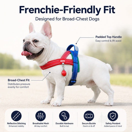 Komavic No-Choke French Bulldog Harness & Leash Set