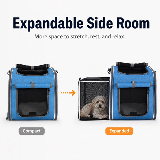 Expandable Bike Pet Carrier Backpack