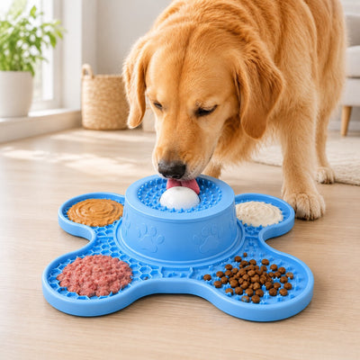 Komavic 3-in-1 Dog Lick Mat & Slow Feeder with Floating Ball