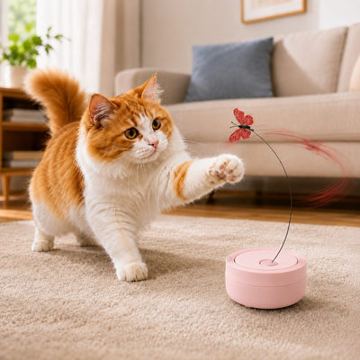 Komavic Automatic Butterfly Cat Toy 360° Chase & Play