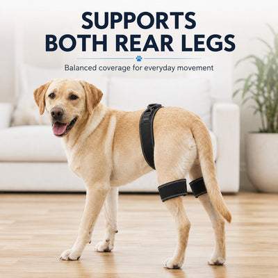 Komavic Dog Hip & Rear Leg Brace Dual Hind-Leg Support