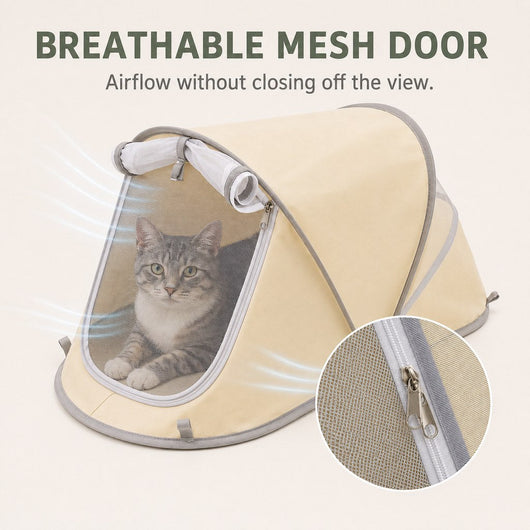Komavic Portable Foldable Pet Tent for Cats & Small Dogs
