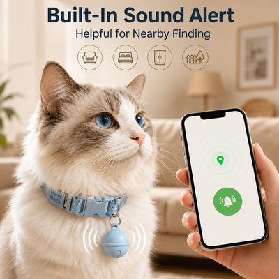 Komavic Bluetooth Pet Tracker Collar with Sound Alert
