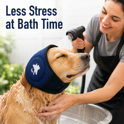 Paws in Awe Calming Dog Ear Muffs for Fireworks, Thunderstorms & Grooming - Soft Noise-Reducing Wrap to Help Ease Stress