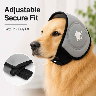 Paws in Awe Calming Dog Ear Muffs for Fireworks, Thunderstorms & Grooming - Soft Noise-Reducing Wrap to Help Ease Stress