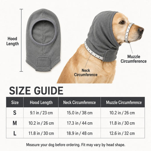 Komavic Calming Dog Hood with Clear Viewing Panel