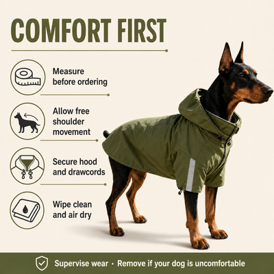 Komavic All-Weather Dog Trail Jacket — Removable Hood