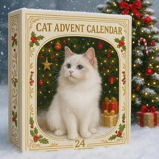 Komavic Cat Advent Calendar with 24 Christmas Ornaments for Cat Lovers