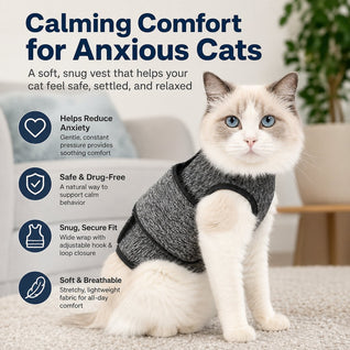 Komavic Cat Calming Vest Comfort Wrap for Stressful Moments
