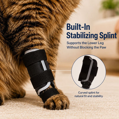 Komavic Cat Leg Brace Adjustable Recovery Support