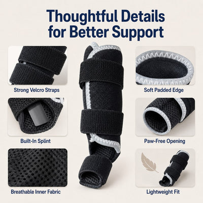 Komavic Cat Leg Brace Adjustable Recovery Support