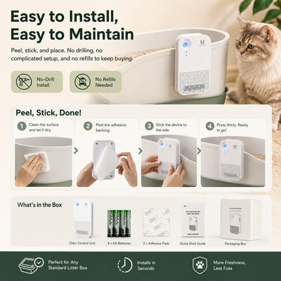 Komavic Auto-Sensing Litter Box Odor Deodorizer