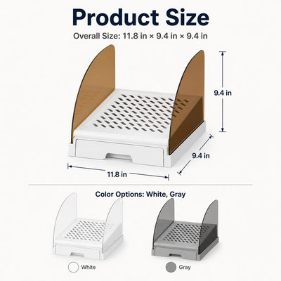 Adjustable Cat Litter Box Step with Pull-Out Tray