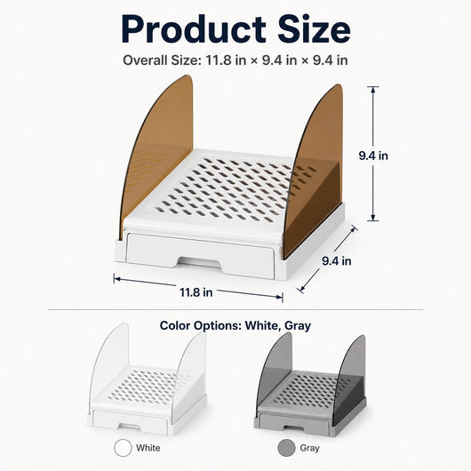 Adjustable Cat Litter Box Step with Pull-Out Tray