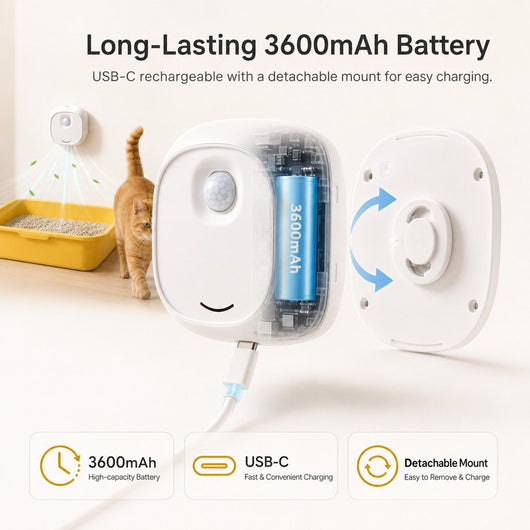 Smart Cat Litter Box Deodorizer with Motion Sensor