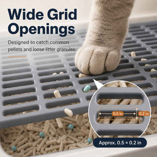 Komavic Double-Layer Cat Litter Mat with Washable Grid
