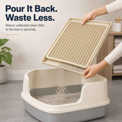 Paws in Awe Modular Cat Litter Mat for Litter Box Exits - Double-Layer Litter Trap for Cleaner Floors