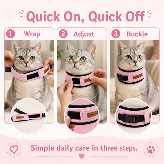 Komavic Soft Cat Recovery Collar with Adjustable Buckle