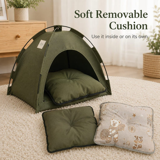 Komavic Cat Tent Bed Cozy Foldable Hideaway