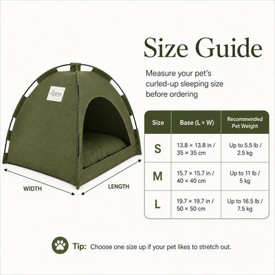 Komavic Cat Tent Bed Cozy Foldable Hideaway