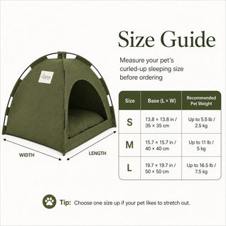 Komavic Cat Tent Bed Cozy Foldable Hideaway
