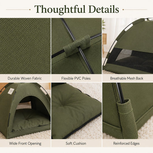 Komavic Cat Tent Bed Cozy Foldable Hideaway