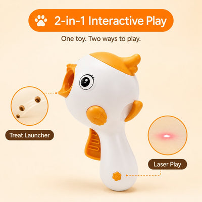 Komavic Cat Treat Launcher Toy with Laser