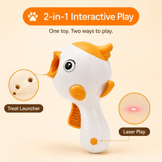 Komavic Cat Treat Launcher Toy with Laser