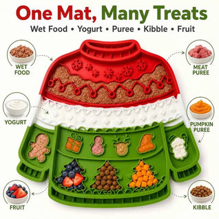 Komavic Christmas Sweater Pet Lick Mat for Dogs & Cats