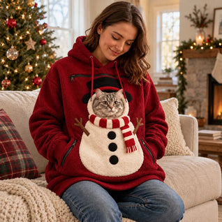 Komavic Christmas Pet Pouch Hoodie for Cats & Small Dogs