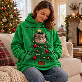 Komavic Christmas Pet Pouch Hoodie for Cats & Small Dogs