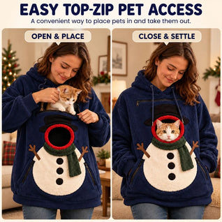 Komavic Christmas Pet Pouch Hoodie for Cats & Small Dogs