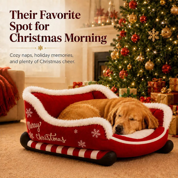 Komavic Christmas Sleigh Dog Bed