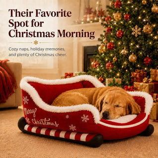 Komavic Christmas Sleigh Dog Bed