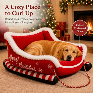 Komavic Christmas Sleigh Dog Bed