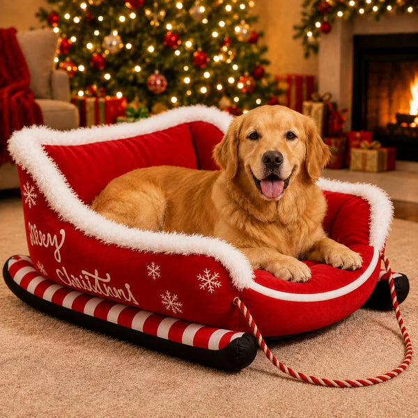 Komavic Christmas Sleigh Dog Bed