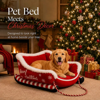 Komavic Christmas Sleigh Dog Bed