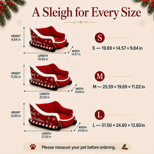 Komavic Christmas Sleigh Dog Bed