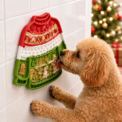 Komavic Christmas Sweater Pet Lick Mat for Dogs & Cats