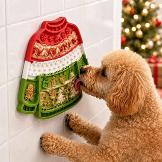Komavic Christmas Sweater Pet Lick Mat for Dogs & Cats