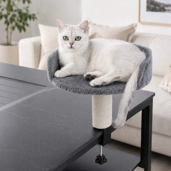 Komavic Clamp-On Cat Perch Desk Bed & Scratching Post