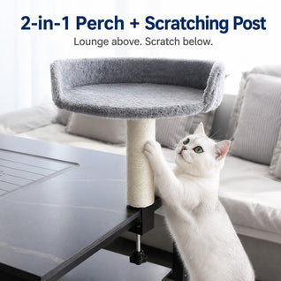 Komavic Clamp-On Cat Perch Desk Bed & Scratching Post
