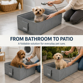 Komavic Collapsible Pet Bathtub with Drain