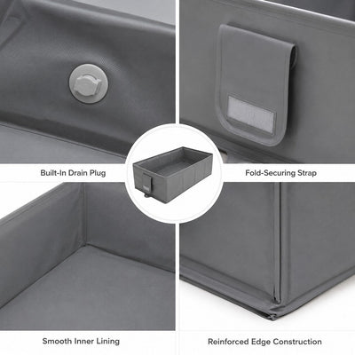 Komavic Collapsible Pet Bathtub with Drain