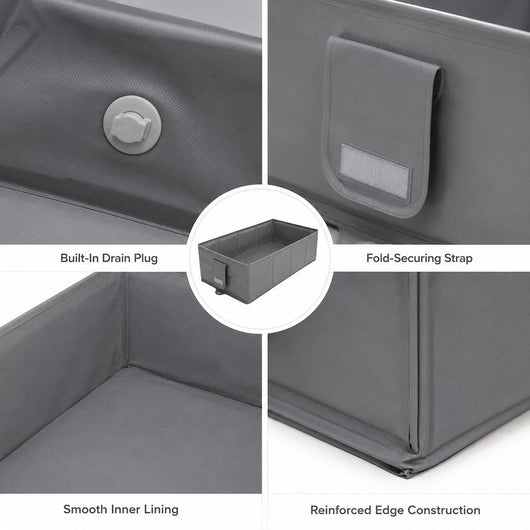 Komavic Collapsible Pet Bathtub with Drain
