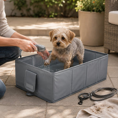Komavic Collapsible Pet Bathtub with Drain