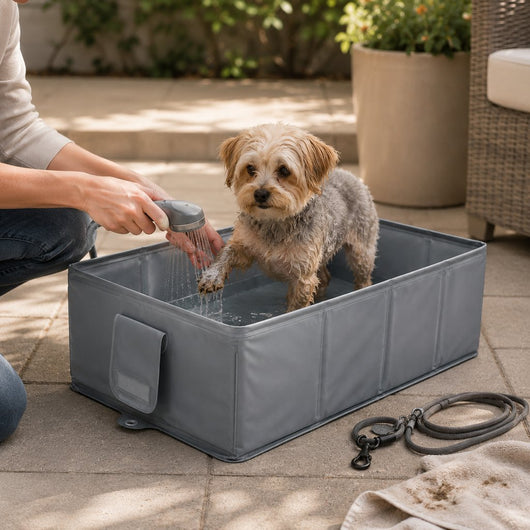 Komavic Collapsible Pet Bathtub with Drain